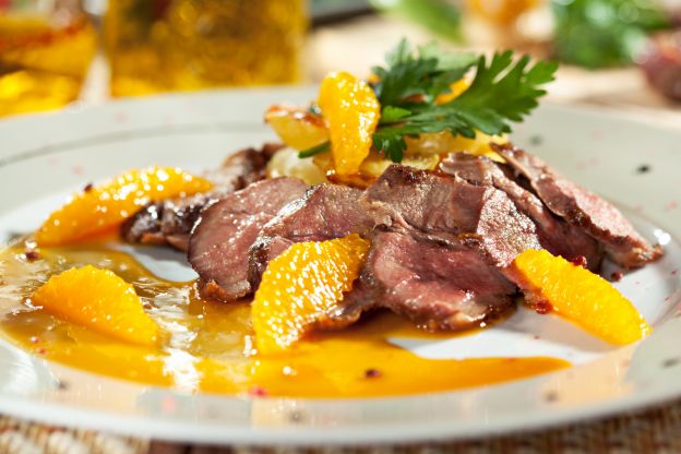 Entenbrust an Orangensoße
