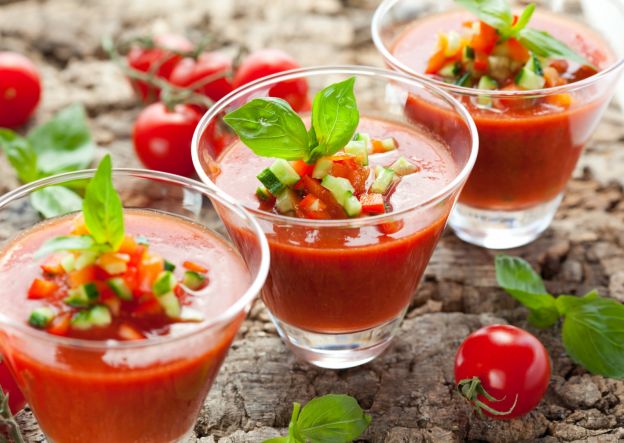 Wie wär's mit Suppe? Kalt servierte Gazpacho