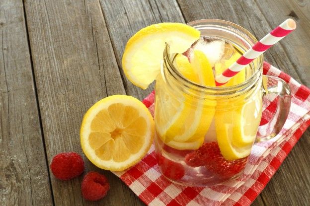 Detox Water Himbeer-Zitrone
