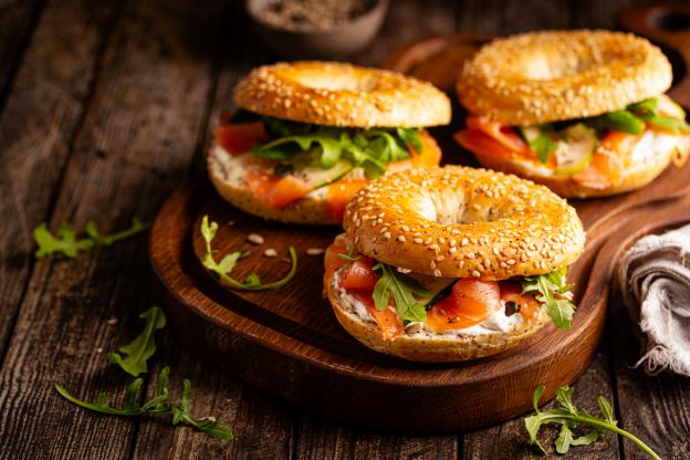 Bagel mit Räucherlachs