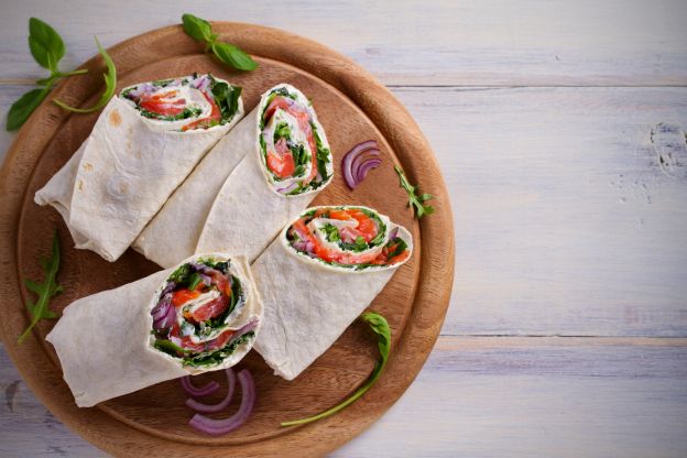 Wraps mit Lachs und Frischkäse