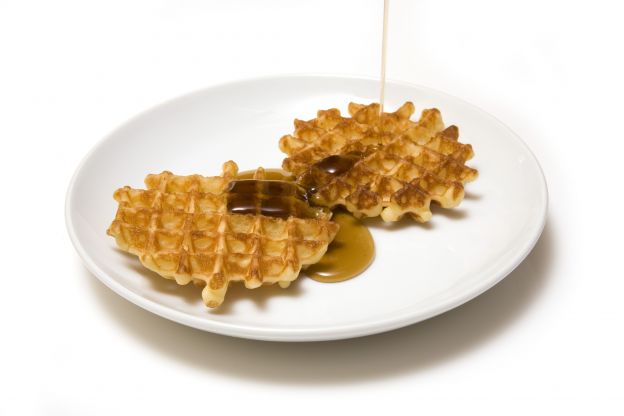 Waffeln mit Ahornsirup