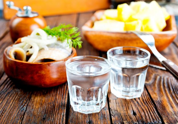 Wodka und Fisch