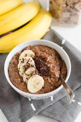 Schokohaferbrei mit Bananen