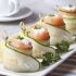 Gurkenröllchen mit Frischkäse und Lachs