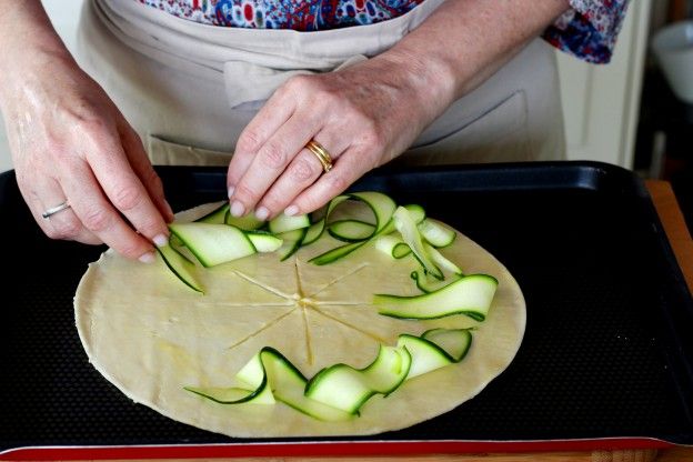 Zucchini verteilen
