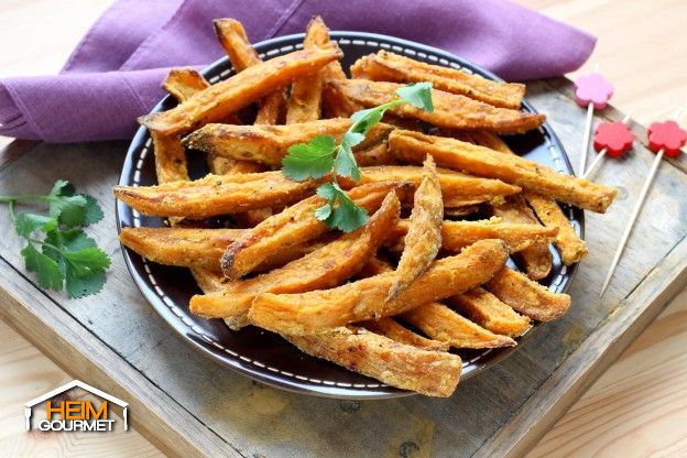 Pommes frites aus Süßkartoffeln