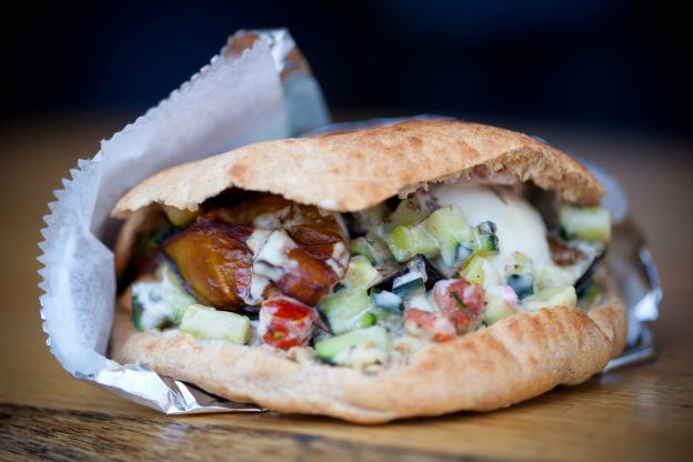 Gefüllte Pitas mit Halloumi