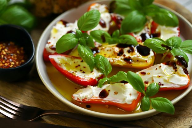 Paprika mit Frischkäse