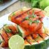 Gegrillte Wassermelone mit Koriander und Limette