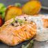 Lachs in Dill-Sahnesoße