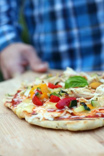 Gegrillte Pizza