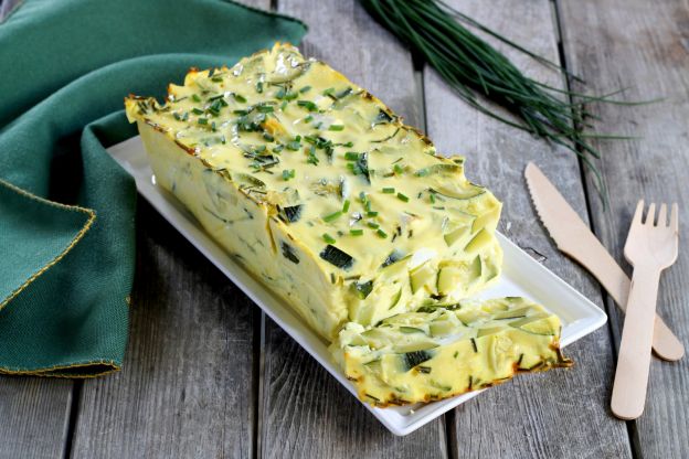 Zucchini Flan mit Feta