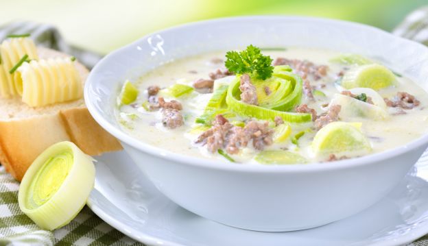 Käse-Hack-Lauchsuppe