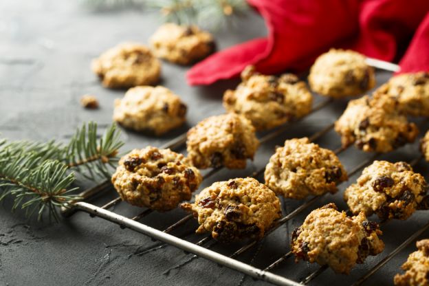 Weihnachtliche Haferflocken-Kekse