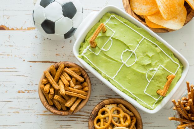 Snacks mit Stadion-Dip