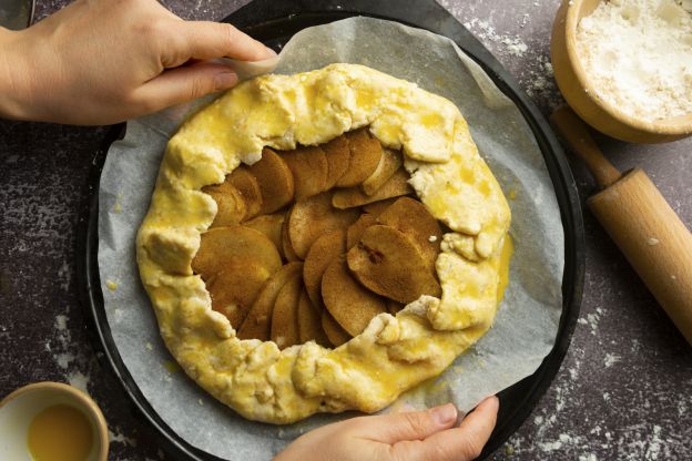 Rustikale Crostata mit Birnen