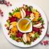 Vorspeise Menü 5: Weihnachtlicher Salat mit Orangen-Dressing