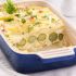 Kartoffelgratin mit grünem Spargel