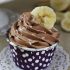 cremige Nutella-kokos-cupcakes mit banane