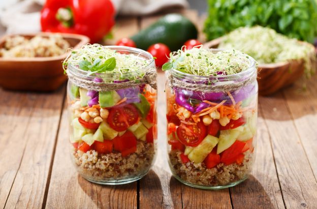 Salat im Glas