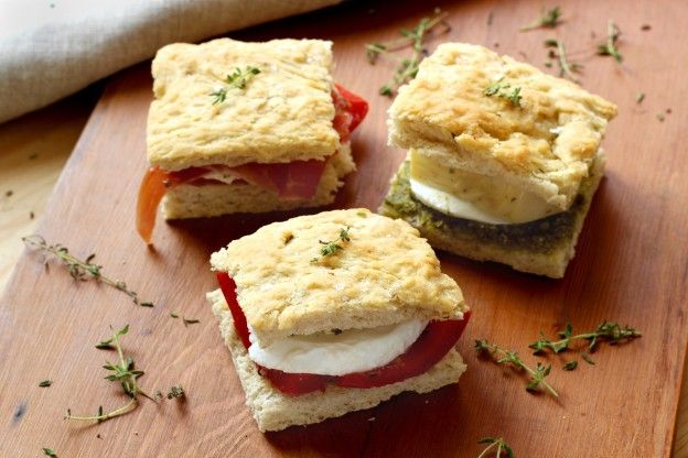 Mini Sandwiches mit italienischer Foccacia