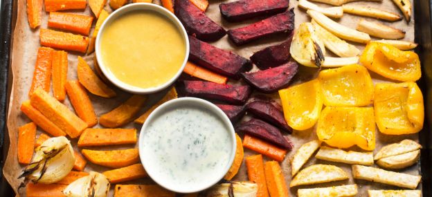 Ofengemüse mit Kräuterquark