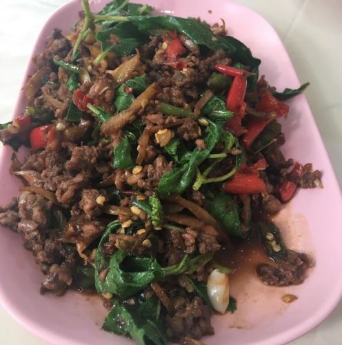 Stir-Fried Minced Quail - Ran Gaeng Pa Sriyan (Thailand)