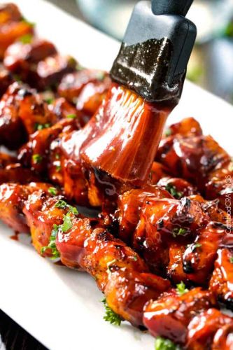 BBQ Hähnchen Kebabs
