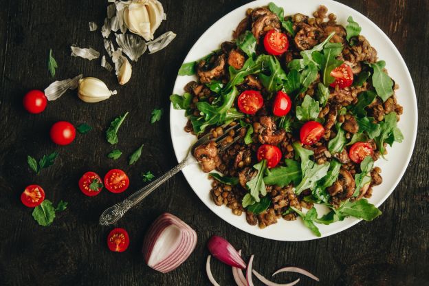 Linsen-Champignon-Salat