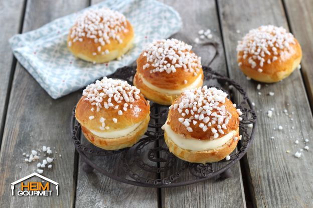 Perfekt für den Karneval: Fluffig, saftige WINDBEUTEL mit Vanillecreme