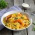 Farfalle mit cremigem Hokkaido und knackigen Gambas