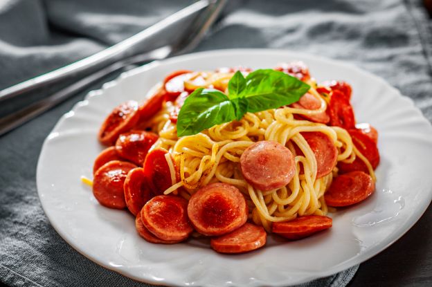 Würstchen-Spaghetti á la Big Bang Theory