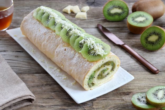 Biskuitrolle mit Kiwi