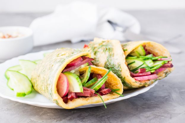 Gerolltes Omelette