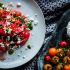 Salat aus Wassermelone und Burrata