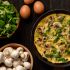 Omelett mit Champignons und Spinat