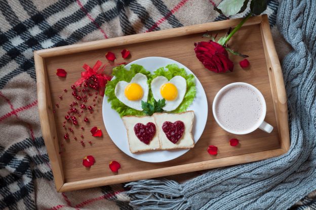 Ein herziges Frühstück im Bett