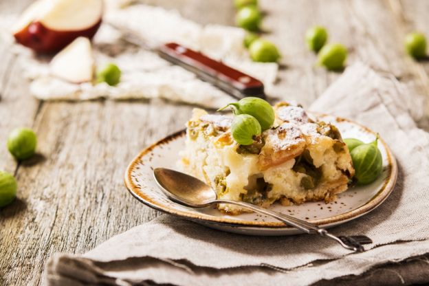 Stachelbeer-Puddingkuchen