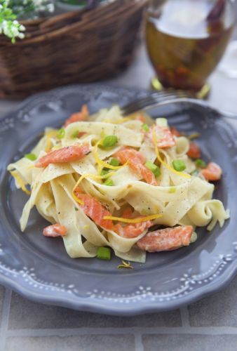 Tagliatelle mit Lachs