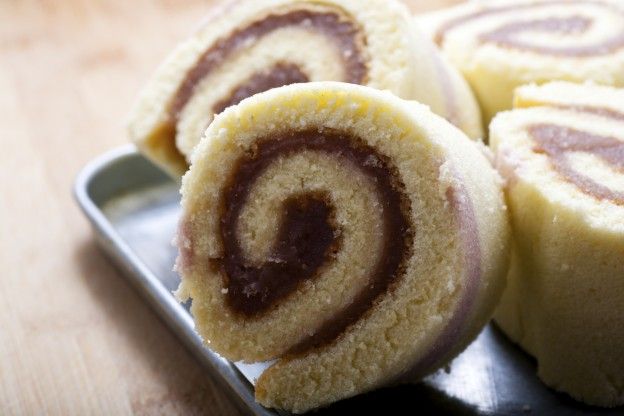 Biskuitrolle mit Nutella