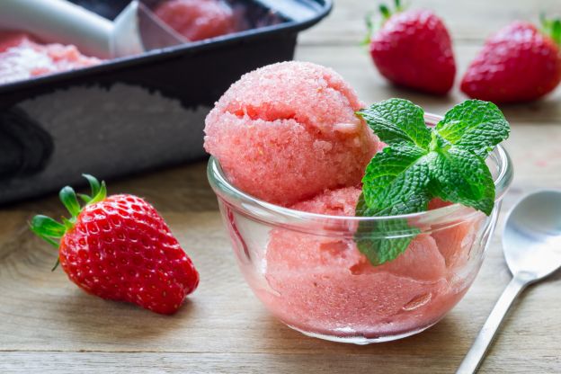 Erdbeer-Sorbet