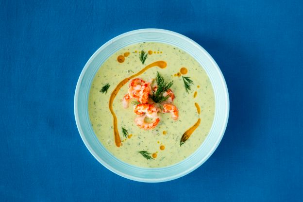 Bierschaumsuppe mit Gurke