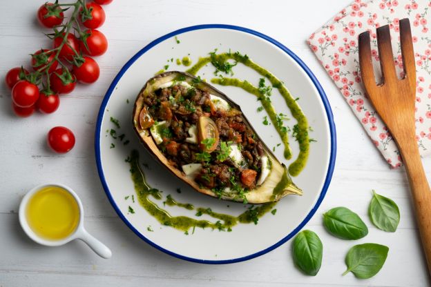 Gefüllte Aubergine