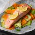 Lachs auf gedünstetem Gemüse