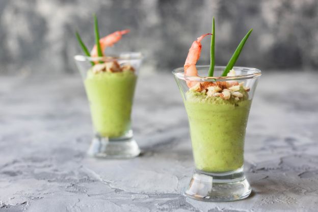Grünes Garnelen-Mousse