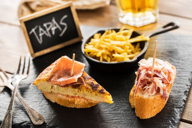 Tapas toasts mit Tortillas
