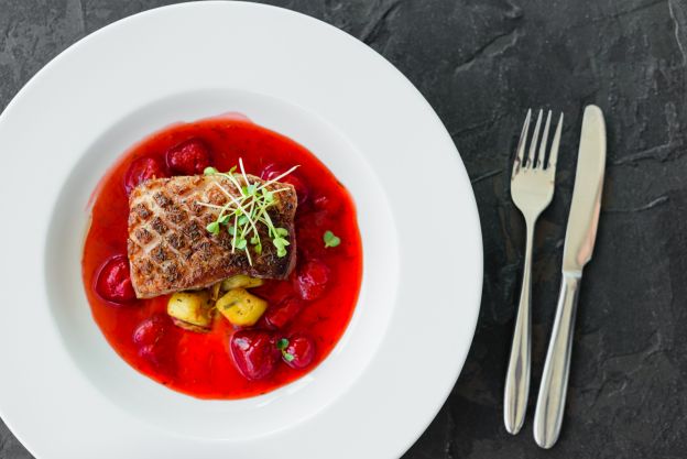 Entenbrust mit Erdbeersoße