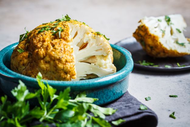 Gebackener Blumenkohl mit Currykruste