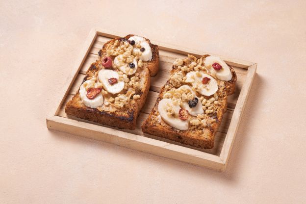 Bananentoast mit Erdnussbutter